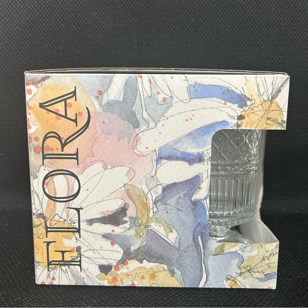 Shannon By Godinger Flora Crystal Coffee Mugs Set Of 4 New In Sealed Box